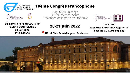 10ème Congrès francophone "Fragilité du sujet âgé"