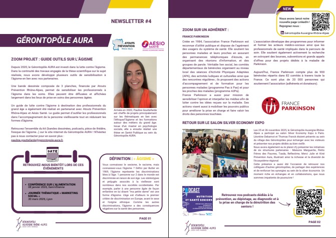 Découvrez dès maintenant la quatrième Newsletter du Gérontopôle AURA !