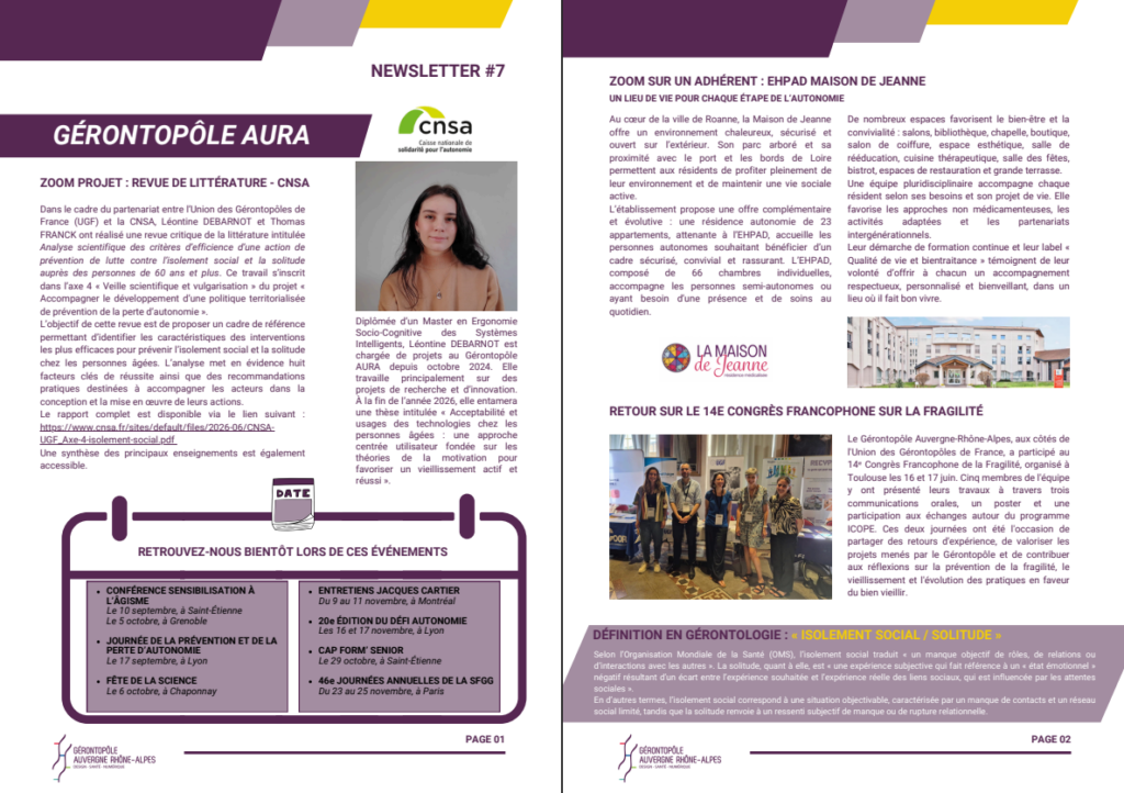 La 7ème Newsletter est disponible !